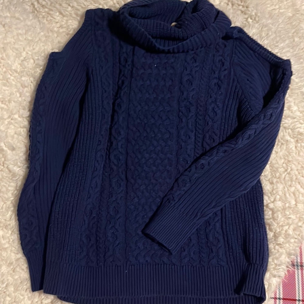 Cold shoulder sweater